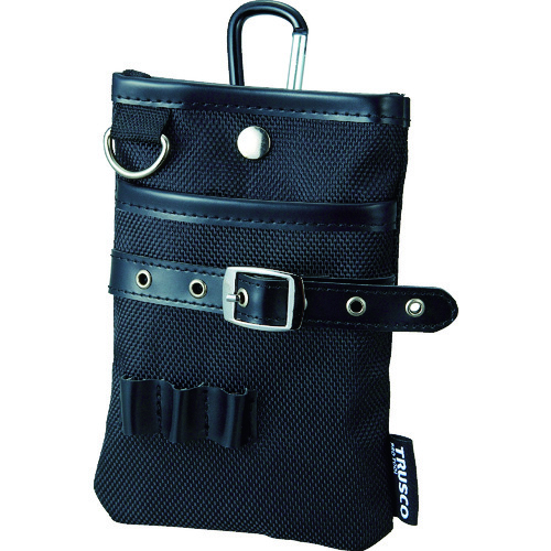 トラスコ中山 TRUSCO コンパクトツールケース シザーポケット ブラック(ご注文単位1個)【直送品】