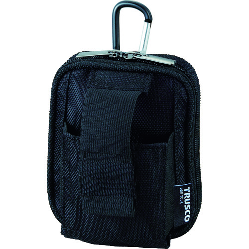 トラスコ中山 TRUSCO コンパクトツールケースワイド 2ポケット ブラック(ご注文単位1個)【直送品】