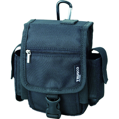 トラスコ中山 TRUSCO コンパクトツールケース ツーサイドポケット ブラック(ご注文単位1個)【直送品】