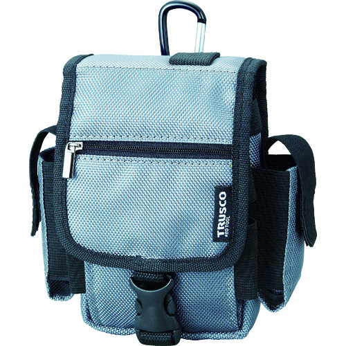 トラスコ中山 TRUSCO コンパクトツールケース ツーサイドポケット グレー(ご注文単位1個)【直送品】