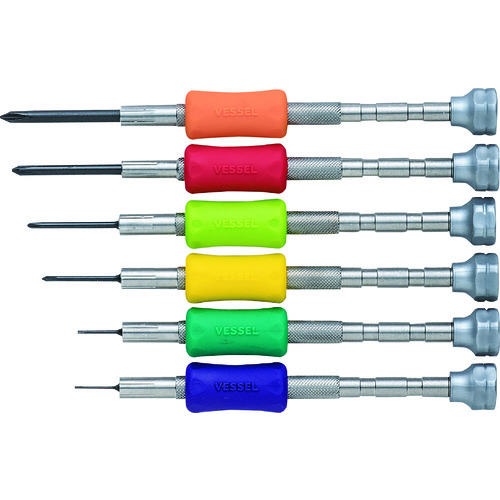 トラスコ中山 ベッセル 精密ドライバーセット TD-56S 6サイズ入り(ご注文単位1セット)【直送品】