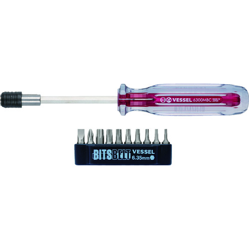 トラスコ中山 ベッセル トルクスドライバーセット(ビット10本付) TD-6310TX(ご注文単位1セット)【直送品】