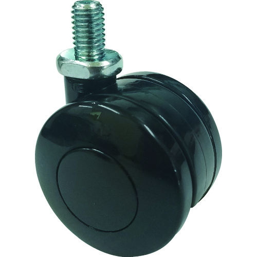 トラスコ中山 TRUSCO ねじ込み双輪キャスター ナイロン車輪 自在 Φ50 M10 206-8613(ご注文単位1個)【直送品】
