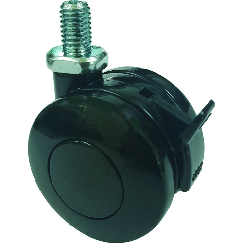 トラスコ中山 TRUSCO ねじ込み双輪キャスター ナイロン車輪 自在ストッパー付 Φ50 M10(ご注文単位1個)【直送品】