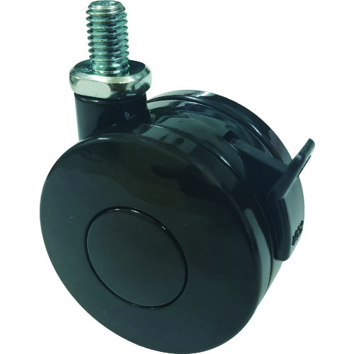 トラスコ中山 TRUSCO ねじ込み双輪キャスター ナイロン車輪 自在ストッパー付 Φ60 M8(ご注文単位1個)【直送品】