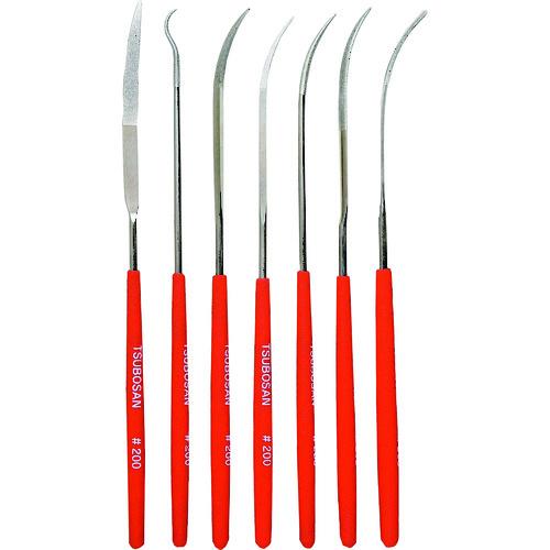 トラスコ中山 ツボサン ダイヤモンドヤスリ 片コテ7種セット #200(ご注文単位1本)【直送品】