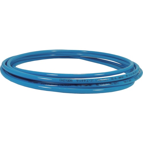 トラスコ中山 チヨダ ポリウレタンチューブ TEタッチチューブ 外径10mm/全長20m ライトブルー(ご注文単位1巻)【直送品】