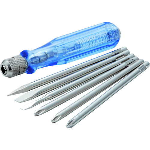 トラスコ中山 TRUSCO 検電器付ドライバーセット 6本組 低圧用(ご注文単位1セット)【直送品】