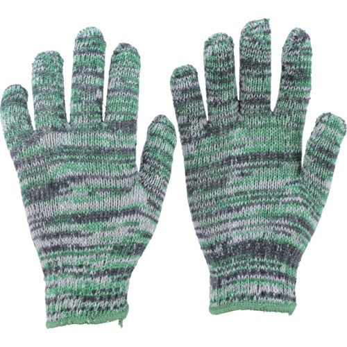 トラスコ中山 TRUSCO カラ-軍手 雑色緑 10双入（ご注文単位1組）【直送品】