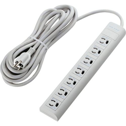 トラスコ中山 エレコム 法人用タップ 3P 抜け止め マグネット 7個口 5.0m(ご注文単位1個)【直送品】