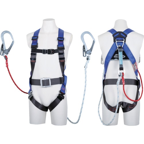 トラスコ中山 ツヨロン フルハーネス コアハーネス ツインロープ式 パープル Mサイズ(ご注文単位1本)【直送品】