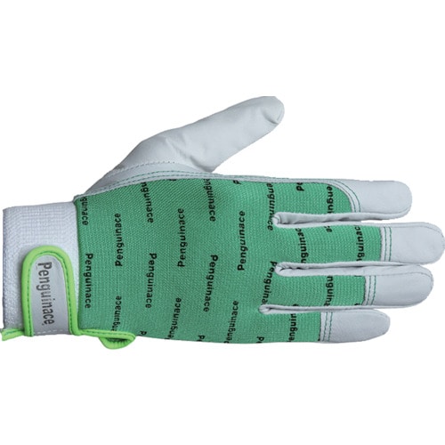 トラスコ中山 ペンギンエース 国産牛本革手袋 エレカー (グリーン・LLサイズ)(ご注文単位1組)【直送品】