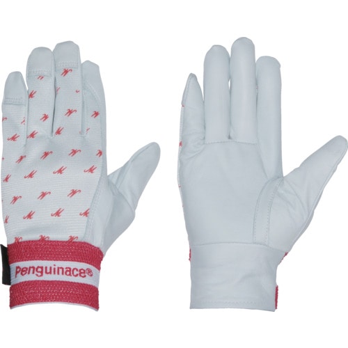 トラスコ中山 ペンギンエース 国産クレスト甲メリ・サイズプリント 白(M)(ご注文単位1組)【直送品】