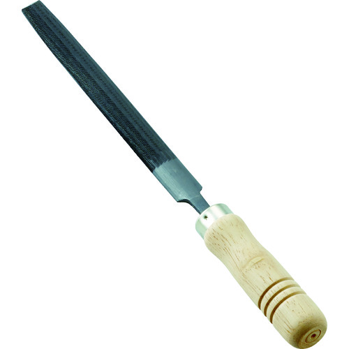 トラスコ中山 TRUSCO 鉄工用ヤスリ 木柄付 半丸 中目 刃長150(ご注文単位1本)【直送品】