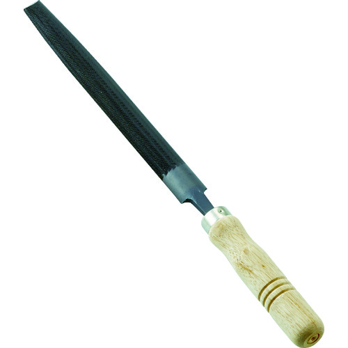 トラスコ中山 TRUSCO 鉄工用ヤスリ 木柄付 半丸 中目 刃長200(ご注文単位1本)【直送品】