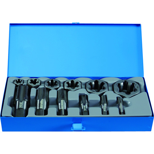 トラスコ中山 TRUSCO 管用タップ、六角サラエナットダイスPFねじセット(ご注文単位1セット)【直送品】