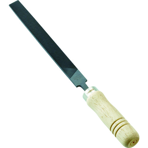 トラスコ中山 TRUSCO 鉄工用ヤスリ 木柄付 平 荒目 刃長150(ご注文単位1本)【直送品】