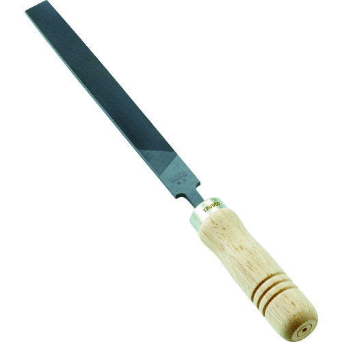 トラスコ中山 TRUSCO 鉄工用ヤスリ 木柄付 平 細目 刃長150(ご注文単位1本)【直送品】