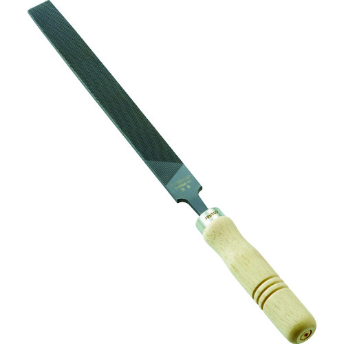 トラスコ中山 TRUSCO 鉄工用ヤスリ 木柄付 平 荒目 刃長200(ご注文単位1本)【直送品】