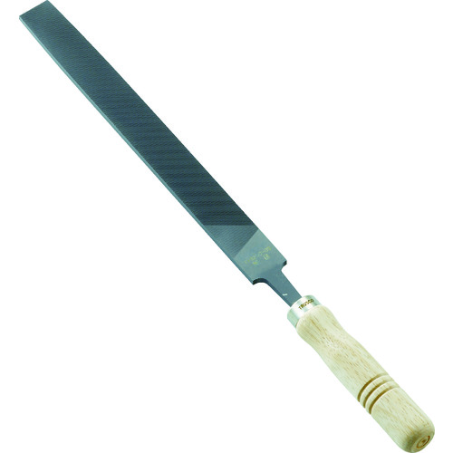 トラスコ中山 TRUSCO 鉄工用ヤスリ 木柄付 平 細目 刃長250(ご注文単位1本)【直送品】