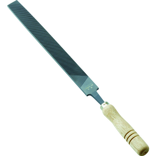 トラスコ中山 TRUSCO 鉄工用ヤスリ 木柄付 平 中目 刃長300(ご注文単位1本)【直送品】