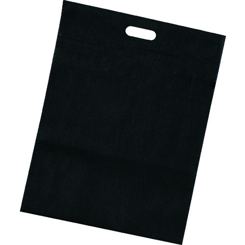 トラスコ中山 TRUSCO 不織布小判抜き手提げバッグ M 10枚入 ブラック（ご注文単位1袋）【直送品】