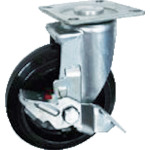 トラスコ中山 TRUSCO カゴ車 省音ハイテナー用 自在ストッパー付キャスター φ150ゴム車(ご注文単位1個)【直送品】