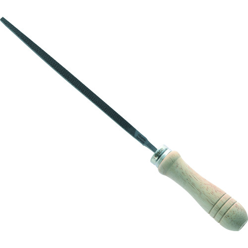 トラスコ中山 TRUSCO 鉄工用ヤスリ 木柄付 角 中目 刃長250(ご注文単位1本)【直送品】