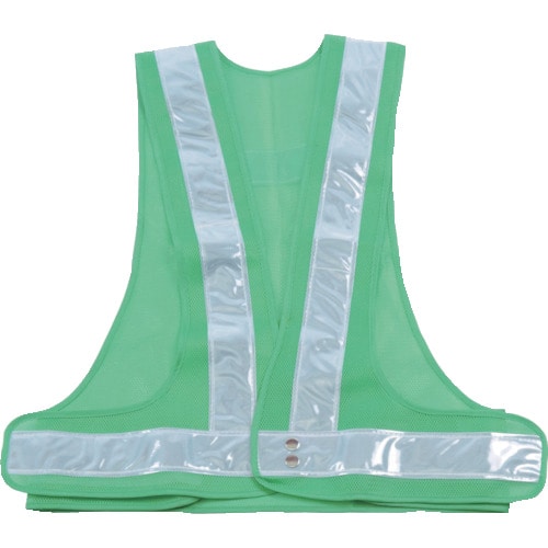 トラスコ中山 TRUSCO 安全ベスト 緑*シルバー ポリエステル製(ご注文単位1着)【直送品】