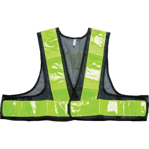 トラスコ中山 TRUSCO 安全ベスト 紺*イエロー ショート丈 ポリエステル製(ご注文単位1着)【直送品】