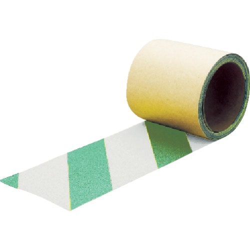 トラスコ中山 TRUSCO 蛍光ノンスリップテープ 屋外用 25mmX3m グリーン・ホワイト(ご注文単位1巻)【直送品】