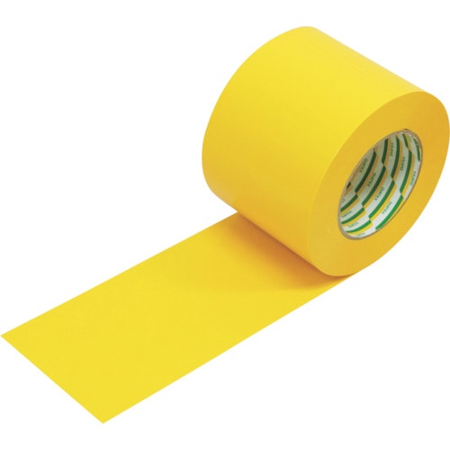 トラスコ中山 パイオラン 耐久ラインテープ 100mm×50m 黄（ご注文単位1巻）【直送品】