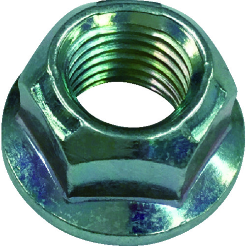 トラスコ中山 紀州ファスナー 三価クロメート スリーロックナットFL付小形M10-1.25φ1(250個入)(ご注文単位1箱)【直送品】