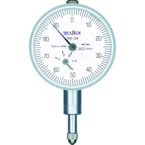 トラスコ中山 テクロック 小型ダイヤルゲージ 測定範囲0~4mm(ご注文単位1個)【直送品】
