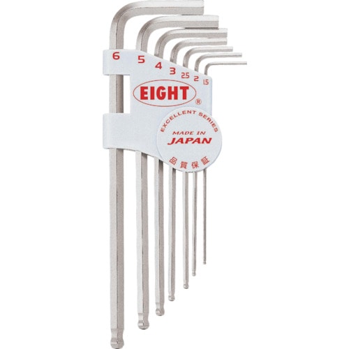 トラスコ中山 エイト 六角棒スパナ テーパーヘッド セミロング セット　401-2828（ご注文単位1セット）【直送品】