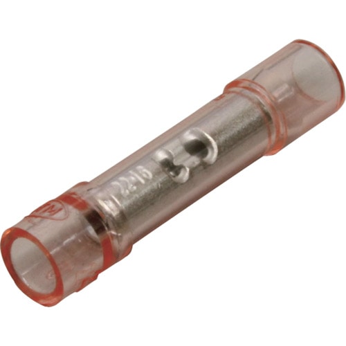 トラスコ中山 ニチフ 環境配慮形絶縁被覆付圧着スリーブ(B形)100個入 赤透明(ご注文単位1パック)【直送品】