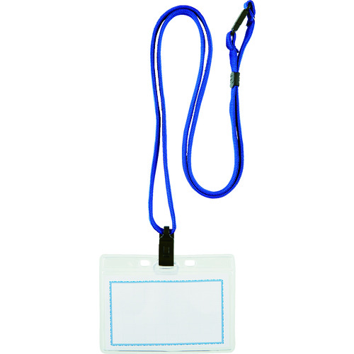 トラスコ中山 TRUSCO ストラップ付ホイッスル名札 ソフト 青(ご注文単位1枚)【直送品】