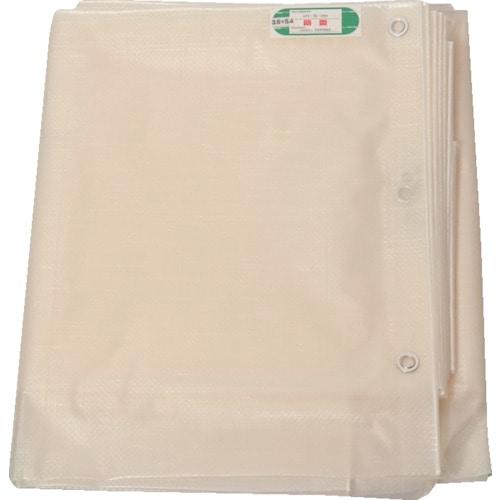 トラスコ中山 萩原 ターピー 透光防炎シート 半透明 3.6m×5.4m(ご注文単位1枚)【直送品】