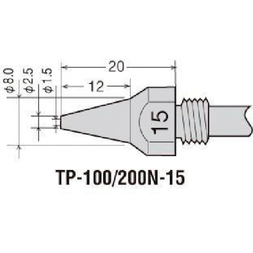 トラスコ中山 グット 替ノズルチップφ1.5mm (1本=1PK)(ご注文単位1個)【直送品】