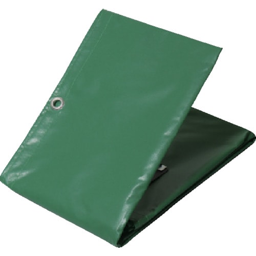 トラスコ中山 萩原 ターピー ターポリントラックシート 2号 小型トラック グリーン 2.3m×3.5m(ご注文単位1枚)【直送品】