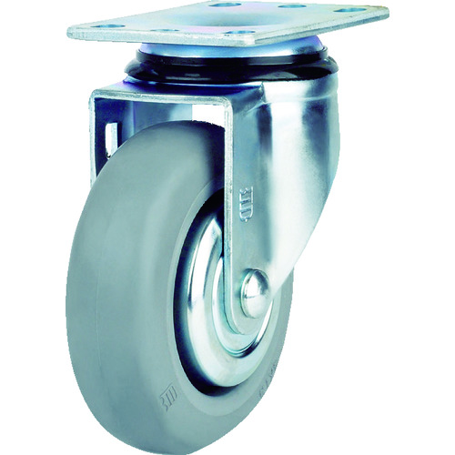 トラスコ中山 SAMSONG 高弾性ゴムキャスター 自在 MIRゴム車 76mm(ご注文単位1個)【直送品】