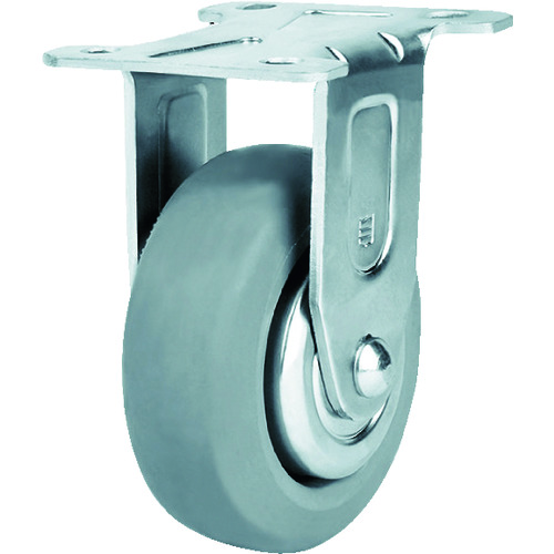 トラスコ中山 SAMSONG 高弾性ゴムキャスター 固定 MIRゴム車 76mm(ご注文単位1個)【直送品】