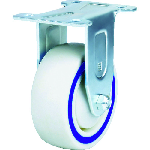 トラスコ中山 SAMSONG サンドイッチクッションキャスター 固定ナイロンゴム車 100mm(ご注文単位1個)【直送品】