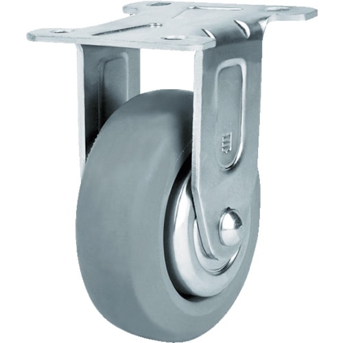 トラスコ中山 SAMSONG 高弾性ゴムキャスター 固定 MIRゴム車 127mm(ご注文単位1個)【直送品】