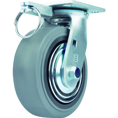 トラスコ中山 SAMSONG 重荷重用キャスター 自在 ゴム車125mm(ご注文単位1個)【直送品】