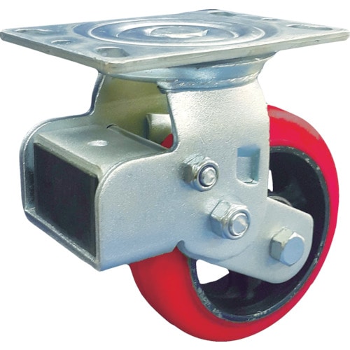 トラスコ中山 SAMSONG スプリング機能付きキャスター 自在200mm 耐荷重400kg(ご注文単位1個)【直送品】