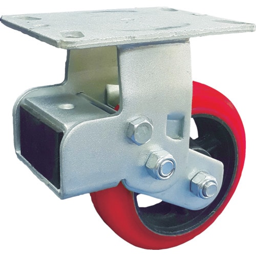 トラスコ中山 SAMSONG スプリング機能付きキャスター 固定200mm 耐荷重400kg(ご注文単位1個)【直送品】