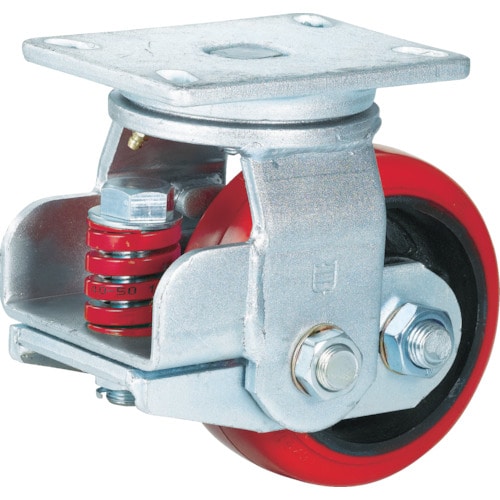 トラスコ中山 SAMSONG スプリング機能付きキャスター 自在150mm 耐荷重670kg(ご注文単位1個)【直送品】