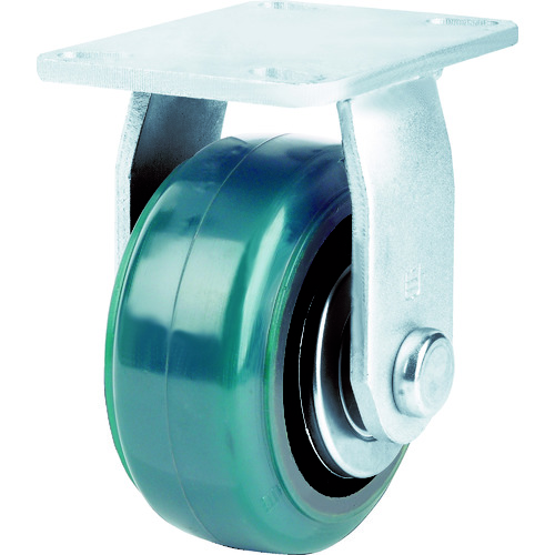トラスコ中山 SAMSONG 高重荷重用キャスター 固定 耐熱ウレタン車100mm(ご注文単位1個)【直送品】