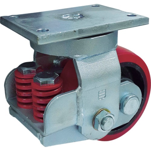 トラスコ中山 SAMSONG スプリング機能付きキャスター 自在200mm 耐荷重1100kg(ご注文単位1個)【直送品】